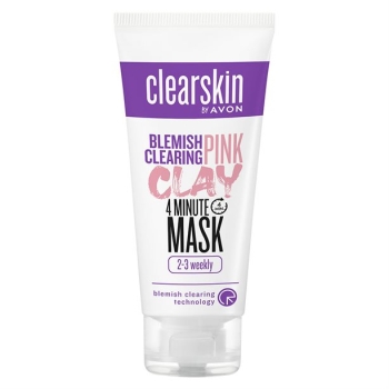 AVON clearskin BLEMISH CLEARING PINK 4-Minuten-Maske mit rosa Tonerde