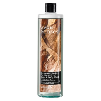 AVON senses EXTREME LIMITS Shampoo & Duschgel für Männer Grapefruit & Zedernholz /500