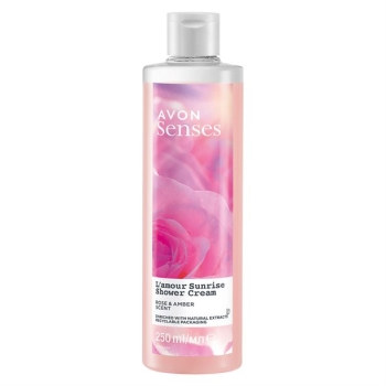 AVON senses L'AMOUR SUNRISE Duschcreme Rose & warme Ambernoten  /250
