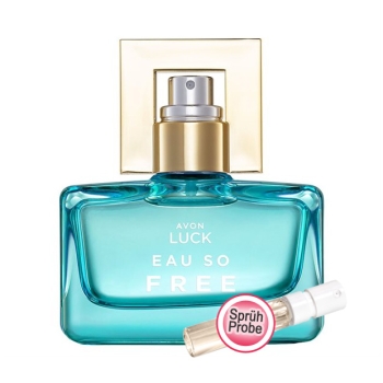 AVON Luck EAU SO FREE EdP Spray / Karte mit Sprühprobe