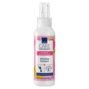 AVON Care FOOTWORKS GUAVE & PASSIONSFRUCHT Erfrischendes Fußspray