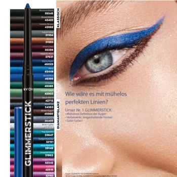 AVON GLIMMERSTICK Eyeliner (MIT "DIAMOND" EFFECT) - Farbe AZURE BLUE