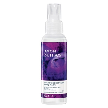 AVON senses VELVET SEDUCTION Körperspray Orchide & Blaubeere