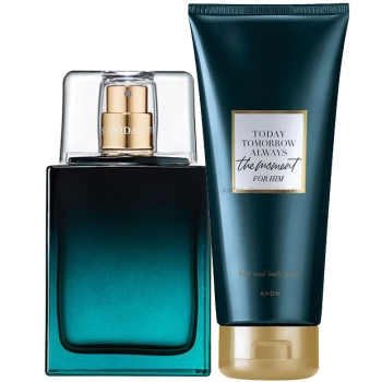 AVON TTA THE MOMENT für Ihn (2-tlg) Set mit EdT Spray & Shampoo / Duschgel