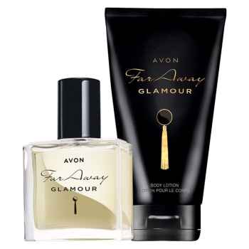 AVON Far Away Glamour (2-tlg) Duftset & Geschenktasche  Gratis