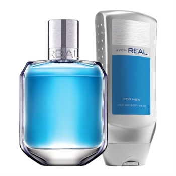 AVON Real für Ihn 2-teiliges Duft-Set mit EdT Spray & Shampoo Duschgel