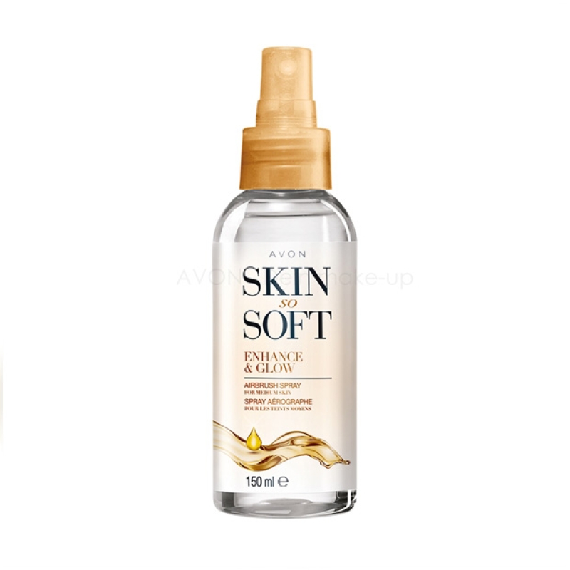 AVON Skin So Soft ENHANCE & GLOW Schimmer-Spray mit leichtem Selbstbräuner für mittlere Hauttöne /150