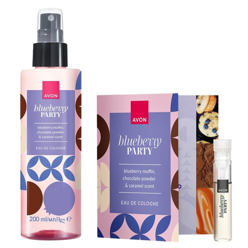 AVON Blueberry Party - Karte mit Duftprobe