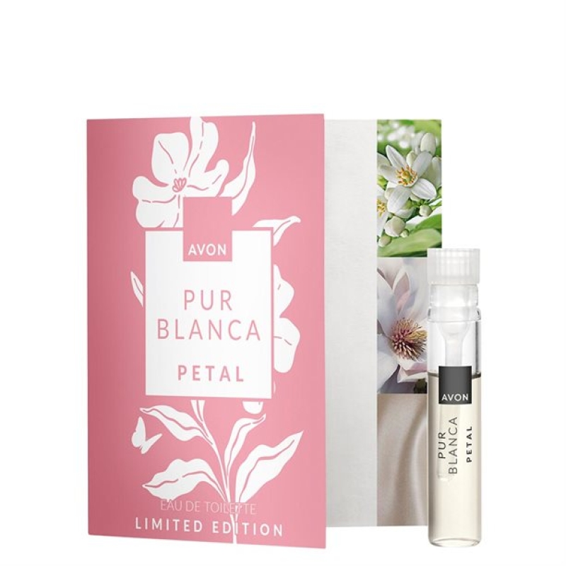 AVON Pur Blanca Petal EdT / Karte mit Duftprobe