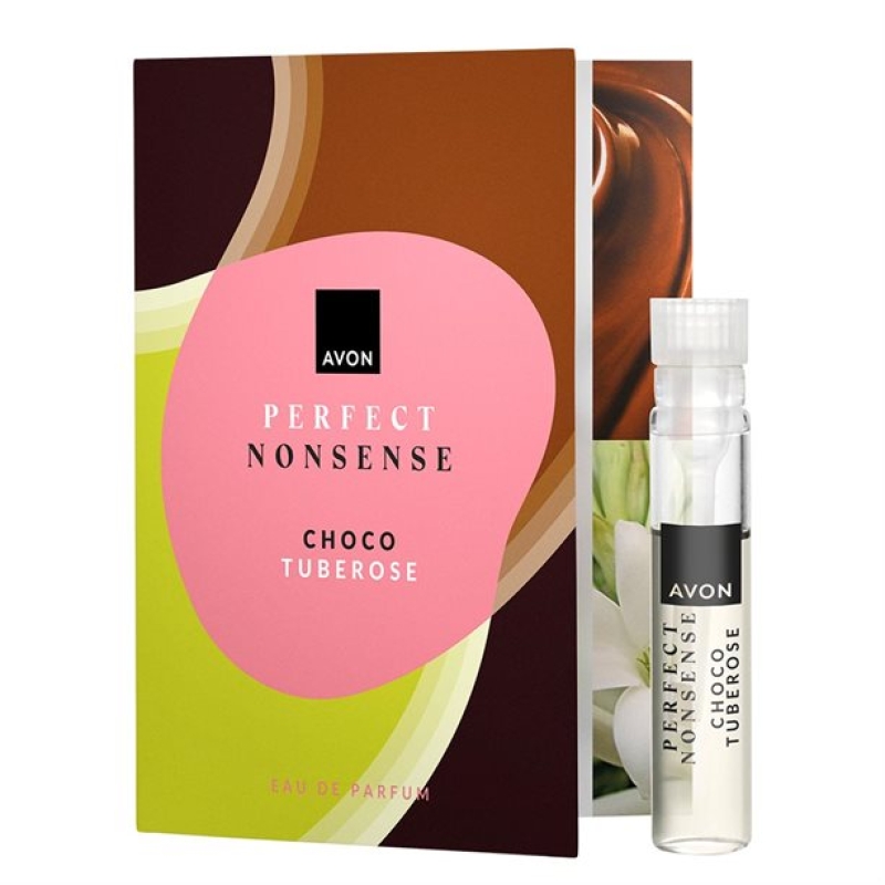 AVON PERFECT NONSENS Choco Tuberose Duftprobe mit Karte
