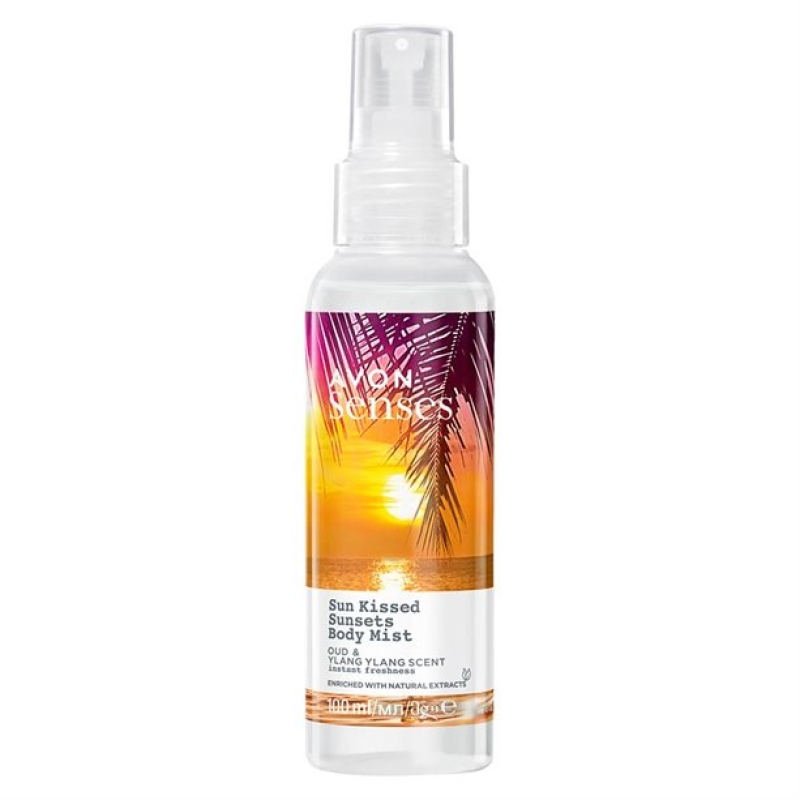 AVON senses SUN KISSED SUNSETS Körperspray Mandarine & Ylang Ylang