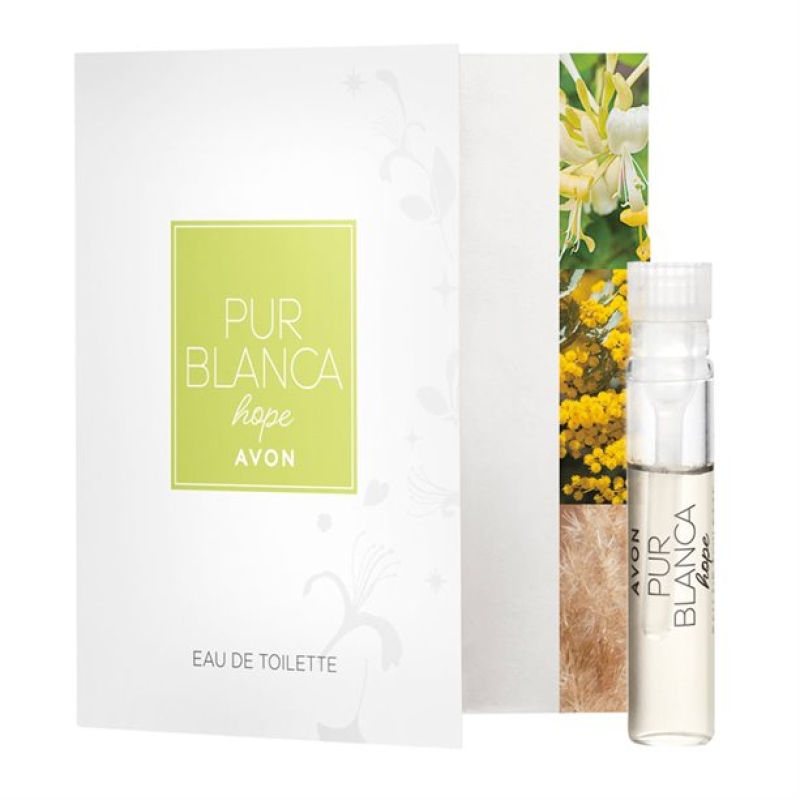 AVON Pur Blanca HOPE EdT / Karte mit Duftprobe