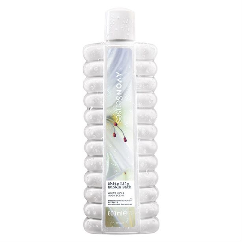 AVON senses WHITE LILY Schaumbad Weiße Lilie & Moschus /500
