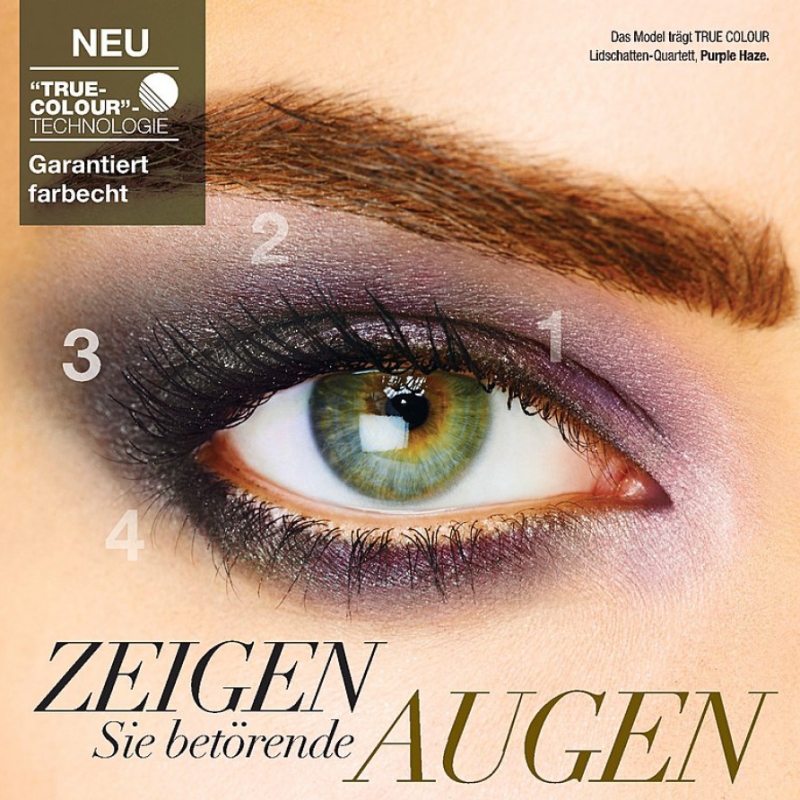 AVON True Colour Lidschatten-Quartett Farbe - SMOLDERING BLUES