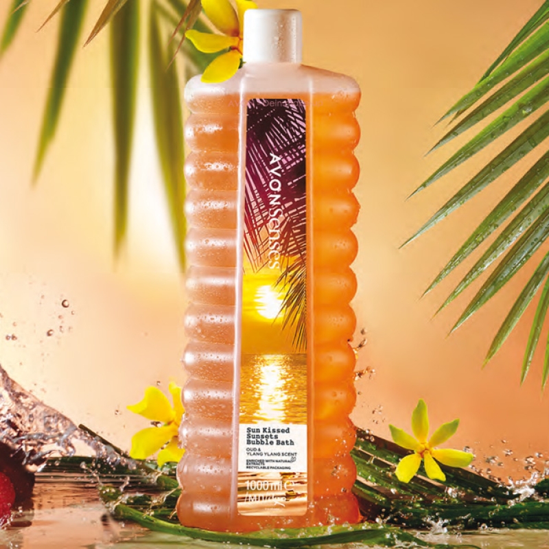 AVON senses SUN KISSED SUNSETS Schaumbad Mandarine & Ylang Ylang /1000