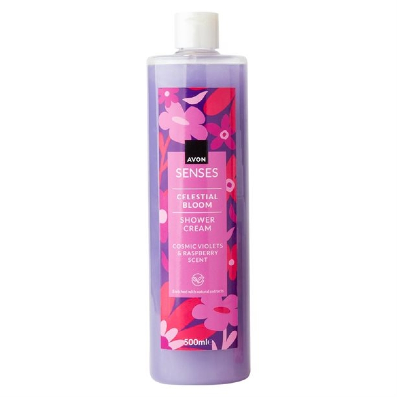 AVON senses CELESTIAL BLOOM Duschcreme Veilchen & Himbeere /500