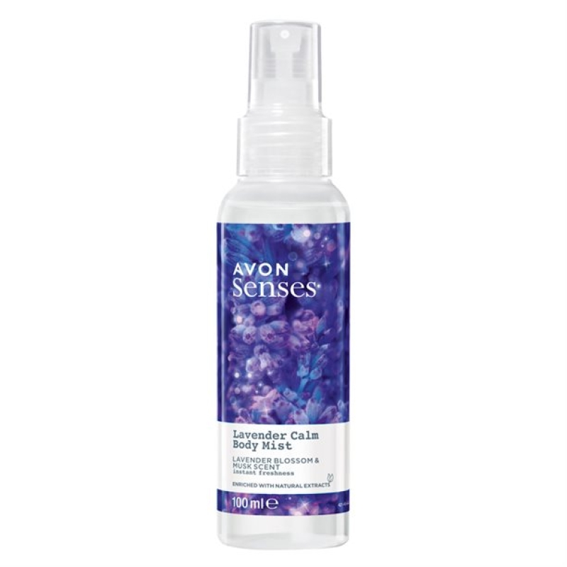 AVON senses LAVENDER CALM Körperspray Lavendel & edler Moschus