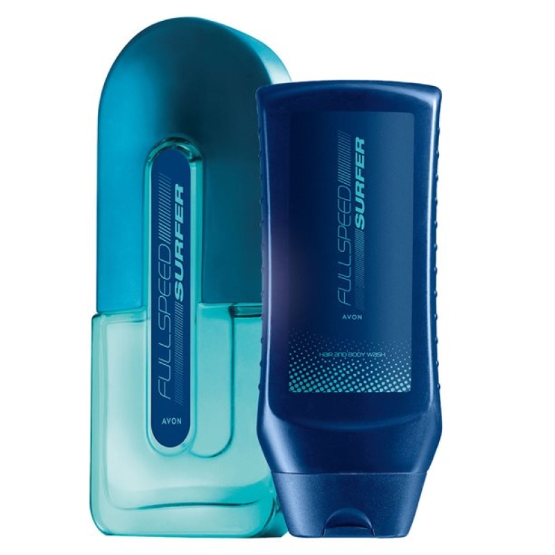 AVON Full Speed SURFER (2-tlg) Duft-Set mit EdT Spray & Shampoo/Duschgel