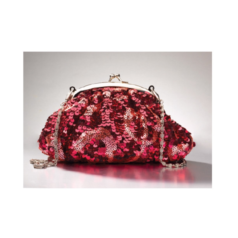 AVON Rote Pailletten-Handtasche