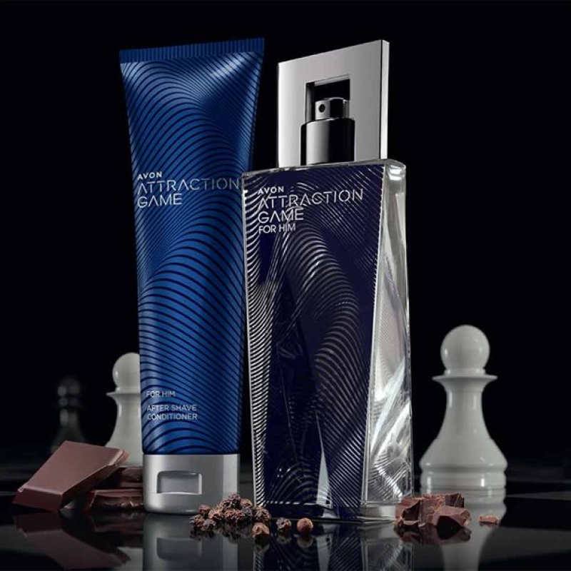 AVON Attraction GAME für Ihn (2-tlg) Duft-Set EdT Spray & After-Shave-Balsam