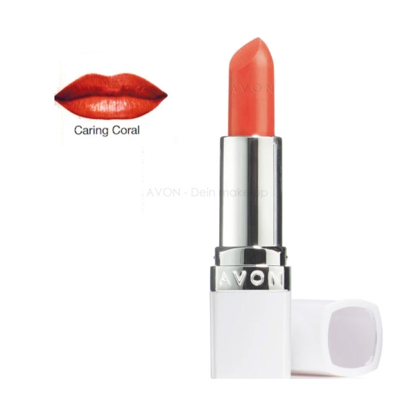 AVON Ultra Colour Lippenbalsam - CARING CORAL  mit Lippenprobe Gratis